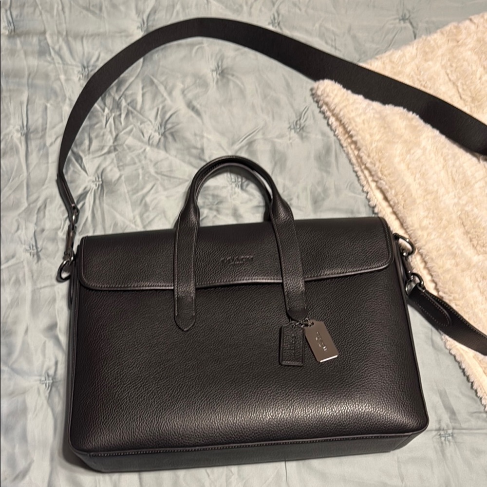 Coach Black Leather Men's Bag